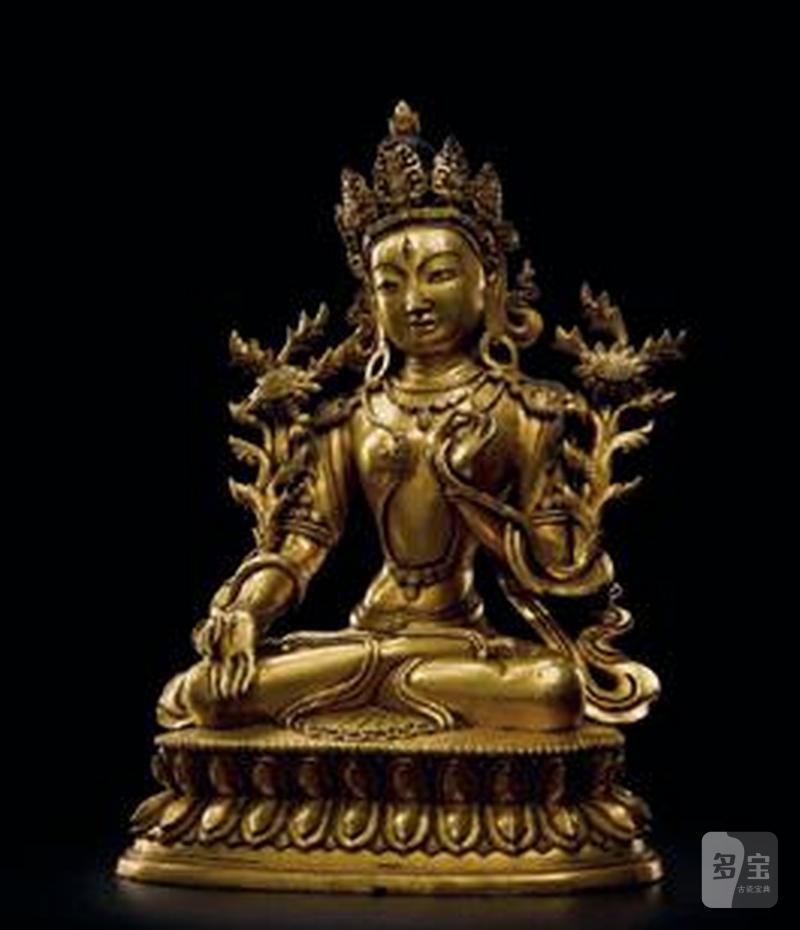 清乾隆（1736-1795年）白度母像 - 图3